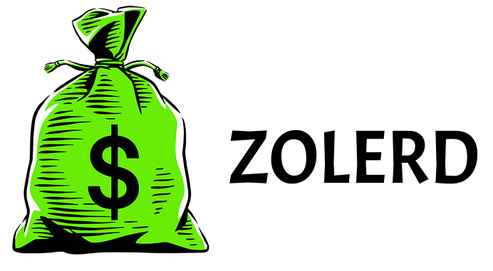 Illustration of the Zolerd Logo, a green money bag with the word "Zolerd" next to it.